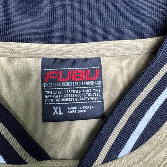 FUBU Tan and Black Bomber Jacket - Picture 4 of 7